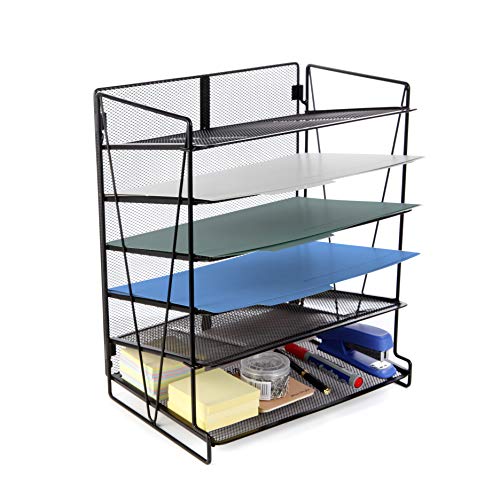 Veesun Desk Organizer,Desktop File Organizer, Letter Paper Tray Holder