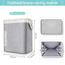 JOMARTO 2 Pack Laundry Basket with Handles for Laundry Hamper Collapsible