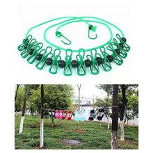 Portable Clothesline Adjustable Elastic Travel Clothesline Windproof Stretchy