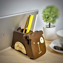 I'm Wooden Multi-Functional Stationery Supplies Organizer Desk Decoration