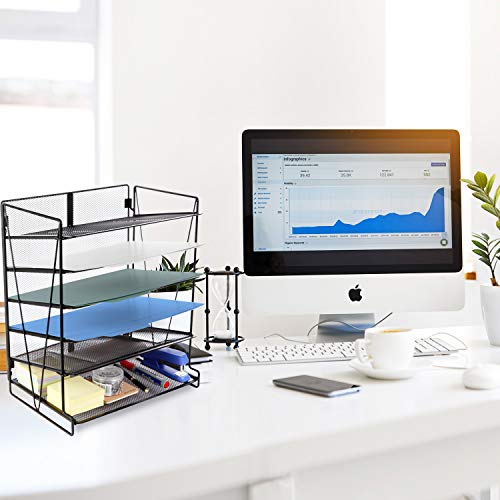 Veesun Desk Organizer,Desktop File Organizer, Letter Paper Tray Holder