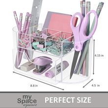Acrylic Desk Organizer for Office Supplies and Desk Accessories Pen Holder Clear