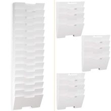 Wallniture Lisbon Wall File Holder Metal Vertical Letter Size Rack Storage Paperwork