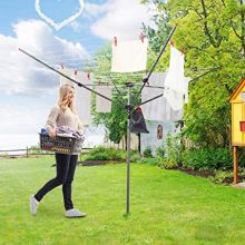 STORAGE MANIAC Rotary Outdoor Umbrella Drying Rack | Collapsible 4-arm
