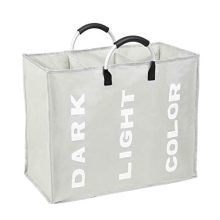 Esonmus Laundry Bag Collapsable 3-Section Storage Bag Foldable Laundry