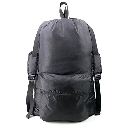 BeeGreen Laundry Bag Backpack XLarge 24"x36" with Zipper Pocket Heavy Duty Waterproof College Dorm Laundry Bag with Shoulder Strap and Handle Portable Laundry Backpack for Travel Men & Women