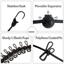 SANDAO Portable Travel Clothesline, Adjustable Elastic Travel Camping Retractable