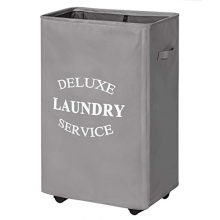 Chrislley 90L Rolling Laundry Hamper with Wheels Large Basket