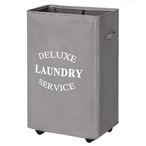 Chrislley 90L Rolling Laundry Hamper with Wheels Large Basket