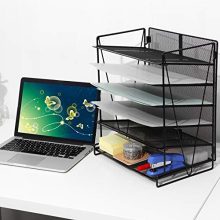 Veesun Desk Organizer,Desktop File Organizer, Letter Paper Tray Holder