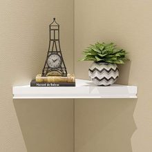 Evron Wall Mount Corner Shelf,Easy to Install Metal Front Floating Corner Shelf