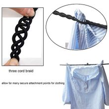 YYST Tri-Braided Cord Travel Clothesline Travel Bungee Cord Laundry Clothesline