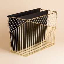U Brands Metal Hanging File Organizer, Letter Size, Desktop Accessory