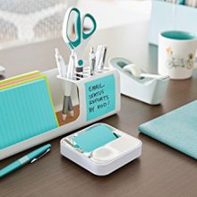 Post-it Dispenser Sticky Dispenser, White & Silver, Easy One Handed Dispensing