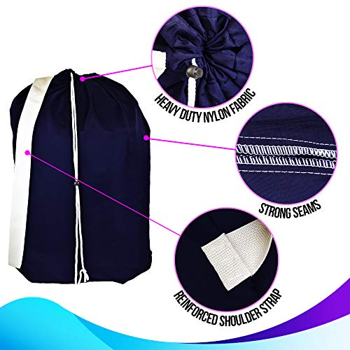 Nylon Laundry Bag with reliable Shoulder Strap - 30" X 40" - 100% Nylon