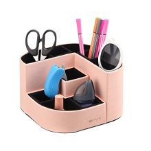 Vlando VPACK Magnet Desk Organizer - PU Leather Pencil Cup Holder