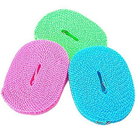 iSuperb 5m Portable Windproof Clothesline for Outdoor Indoor Home Travel Drying