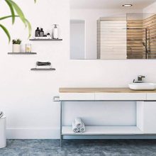 Under.Stated Wall Mounted Floating Shelves - Rustic MDF