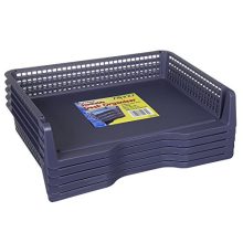 Zilpoo 5 Tier - Plastic Desk Letter Organizer Trays, Stackable Office Desktop