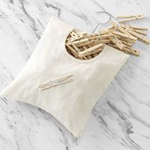 Whitmor Canvas Clothespin Bag Hanging Storage Organizer