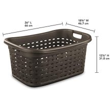 Sterilite Weave Laundry Basket, Espresso, 6-Pack