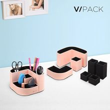 Vlando VPACK Magnet Desk Organizer - PU Leather Pencil Cup Holder