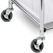 Honey-Can-Do Heavy-Duty Triple Laundry Sorter, Chrome/White