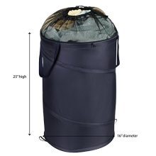 Household Essentials Pop-Up Laundry Hamper with Handles and Drawstring