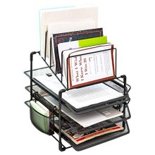 AmazonBasics All-In-One Wire Mesh Desk Organizer