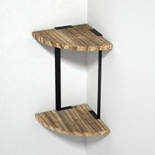 SRIWATANA Corner Shelf 2-Tier Wall Mount Floating Shelves