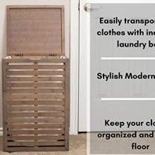 BIRDROCK HOME Single Collapsible Laundry Hamper with Lid and Removable Liners