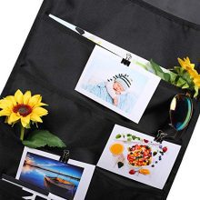 Sinzip Heavy Duty 5 Pocket Door Hanging File Organizer, Black Wall Storage Pocket