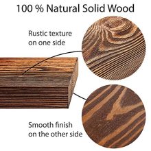 New England Wood Crafters Wooden Floating Shelves - Modern Rustic Wall Decor