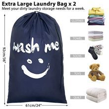 Chrislley 2 Pack 120L Nylon Laundry Bag Washable Laundry Bag Wash