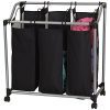 Sorting and Stylish Organization with the Household Essentials 9117 Triple Laundry Sorter on Wheels