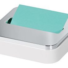 Post-it Dispenser Sticky Dispenser, White & Silver, Easy One Handed Dispensing