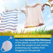 Retractable Clothesline for Indoor/Outdoor Use - 40ft - Heavy Duty Line