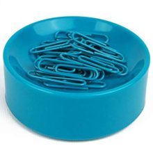 Clipwell Magnetic Paper Clip Holder, Turquoise