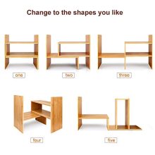 Adjustable Desktop Bookshelf Desk Organizer Display Shelf Rack Counter