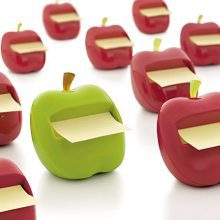 Post-it Pop-up Notes Dispenser for 3 in x 3 in Notes, Apple Shaped Dispenser