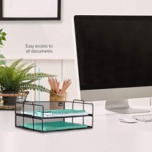 Mindspace 2 Tier Stackable Letter Tray Desk Organizer | Stackable Paper Tray