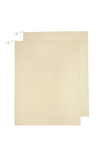 Urban Villa - 2 Pack Extra Large Canvas Heavy Duty Laundry Bags Natural Cotton