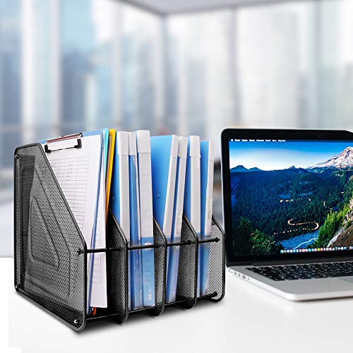 Tesinll Desk Organizer Mesh Document Letter Tray Black