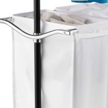 Honey-Can-Do Rolling Laundry Cart with Hanging Bar