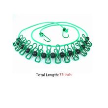 Portable Clothesline Adjustable Elastic Travel Clothesline Windproof Stretchy