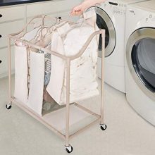 Smart Design Deluxe Mesh Pop-Up 3-Compartment Laundry Sorter