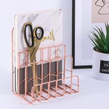 Z PLINRISE Mail Sorter, 3 Slot Letter Holder Rack, Decorative Desk Paper Organizer