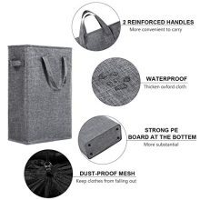 WOWLIVE 45L Slim Thin Laundry Hamper Small Laundry Basket
