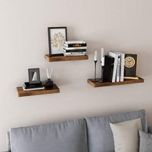 VASAGLE Wall Shelf, Vintage Floating Shelf 15.7 inch, Hanging Shelves Wall Mounted