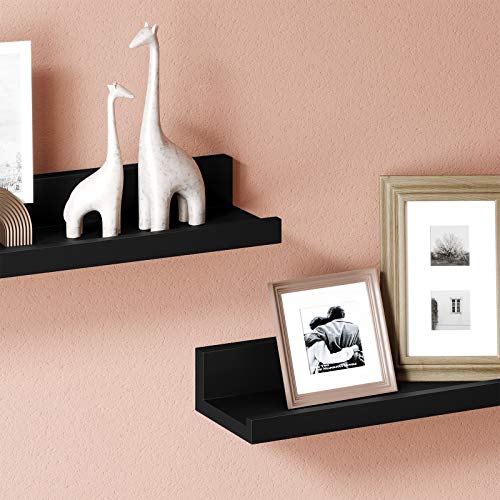 SONGMICS Wall Shelves Set of 3, Floating Shelves Ledge 15-Inch Long
